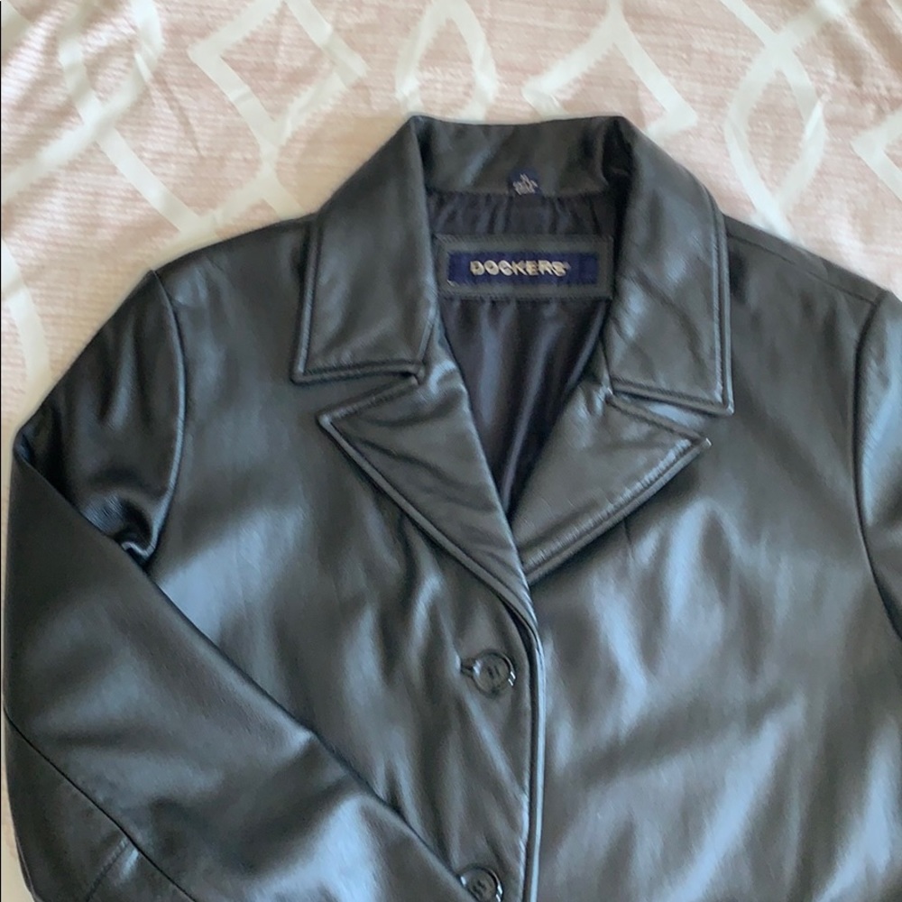 Beautiful Vintage Dockers Leather Jacket Coat